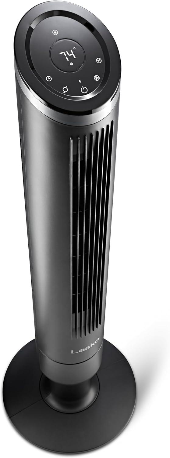 image:imageLasko Apex Tower Fans Oscillating Quiet 42 29 fts Airflow 28 dB 90 Oscillation 12H Timer Air Filter for Hair amp Dust Remote Black Floor Fans for Home Bedroom RST200