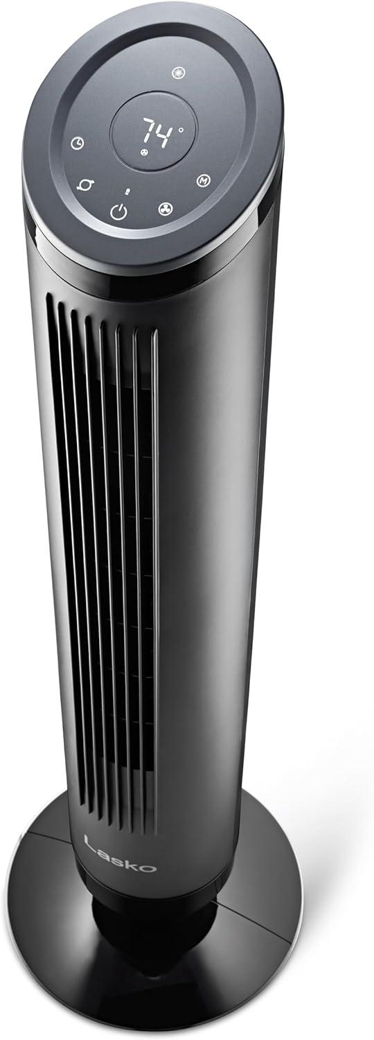 image:imageLasko Ascend Tower Fan with Remote 36 Floor Fans for Home Bedroom 29 fts Airflow 90 Oscillation Air Filter Black OST100