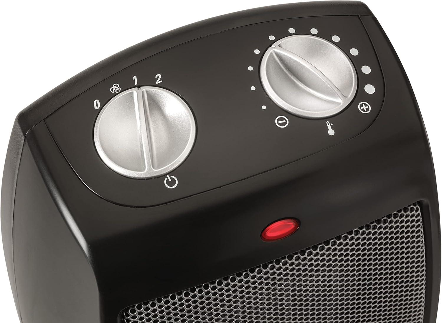 image:imageLasko CD09250 Ceramic Adjustable Thermostat Tabletop or UnderDesk Heater 9 Inches High Black9 Inches High