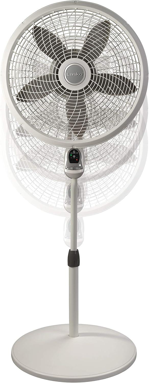 image:imageLasko Cyclone Pedestal Fan Adjustable Height Remote Control Timer 3 Speeds for Bedroom Kitchen Office and Living Room 18 White 1885 LargePedestal Fan