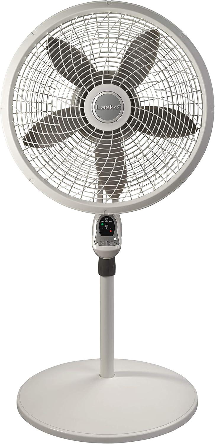 image:imageLasko Cyclone Pedestal Fan Adjustable Height Remote Control Timer 3 Speeds for Bedroom Kitchen Office and Living Room 18 White 1885 LargePedestal Fan