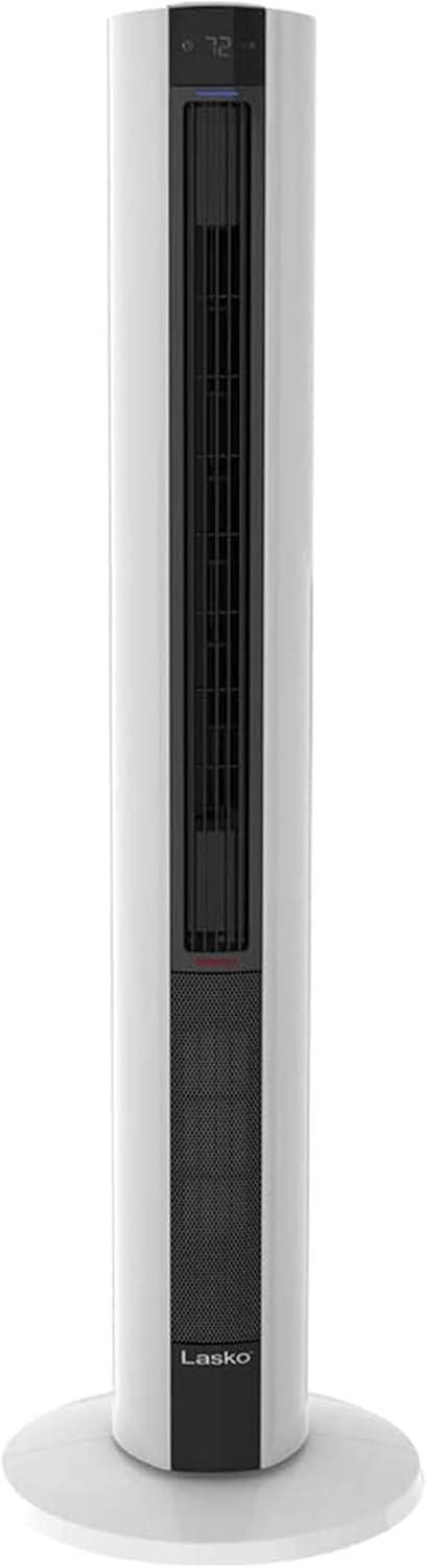 image:imageLasko LKOFH500 4Speed Quiet Bladeless Multi Function Remote Control All Season Control Tower Fan amp Space Heater w 3 Heat Settings White 2 Pack