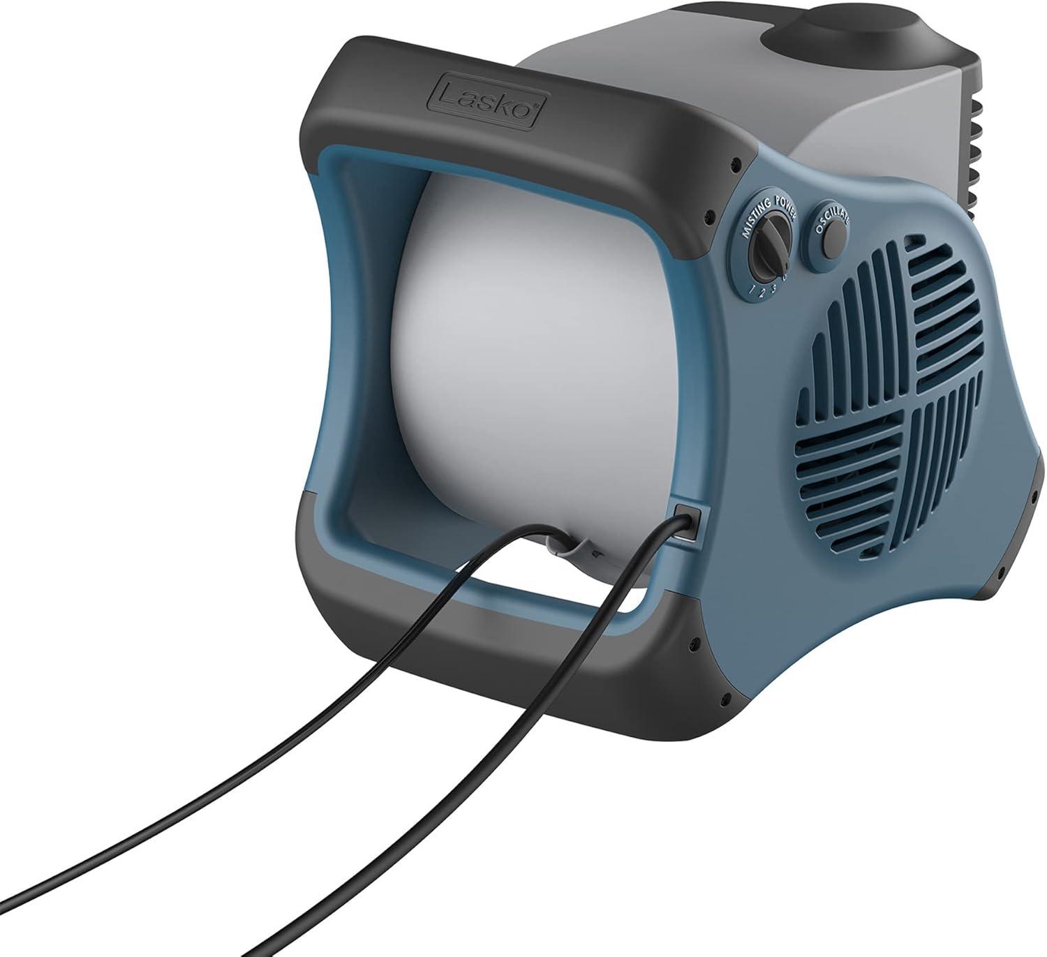 image:imageLasko Misto Outdoor Misting Blower Fan Ideal for Sports Camping Decks amp Patios 3 Speeds 15 Blue 7054