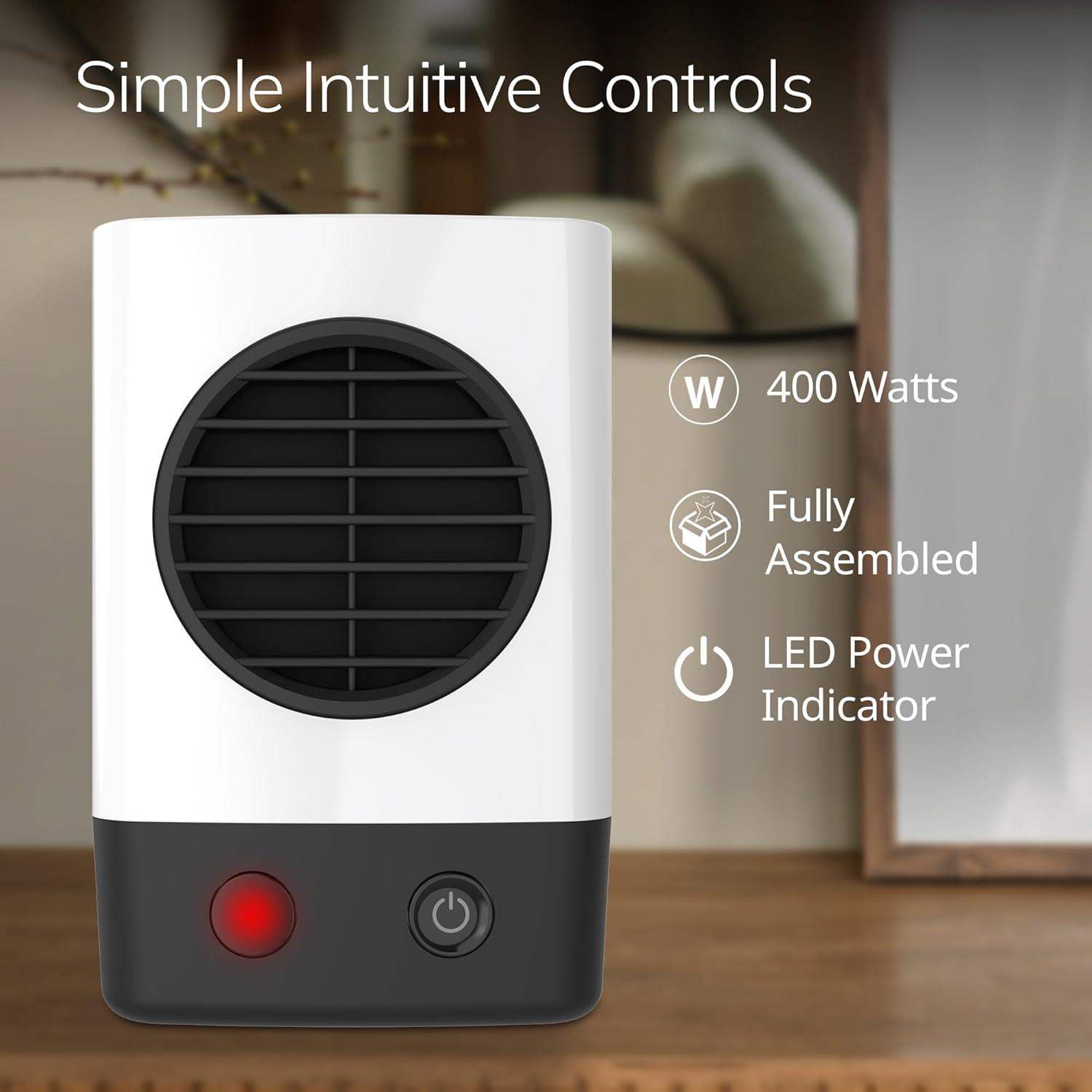 image:imageLasko MyHeat Mini Personal Ceramic Space Heater for Home Energy Efficient Overheat Protection for Bedrooms Offices 62 Inches 400W White 201