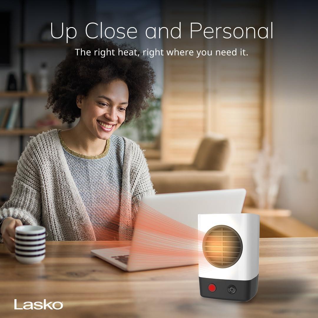 image:imageLasko MyHeat Mini Personal Ceramic Space Heater for Home Energy Efficient Overheat Protection for Bedrooms Offices 62 Inches 400W White 201