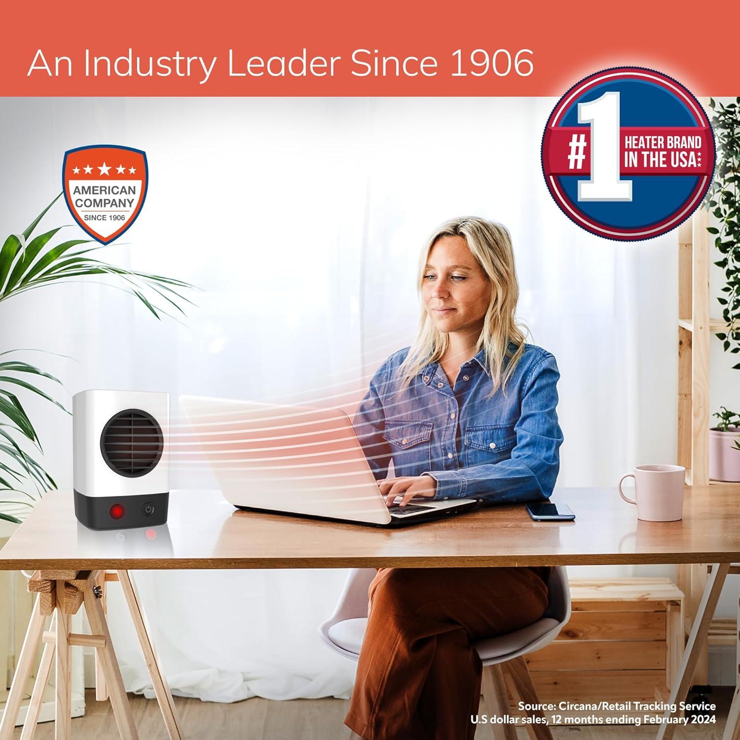 image:imageLasko MyHeat Mini Personal Ceramic Space Heater for Home Energy Efficient Overheat Protection for Bedrooms Offices 62 Inches 400W White 201