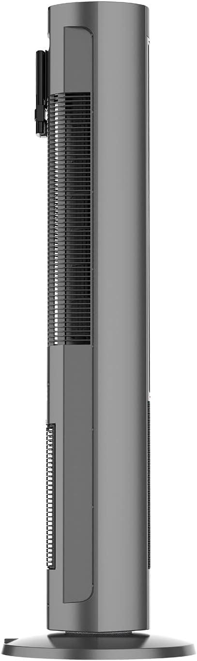image:imageLasko Oscillating All Season Tower Fan and Space Heater in One for Home with Adjustable Thermostat Overheat Protection 4 Fan Speeds 3 Heat Settings and Remote 42 Inches 1500W White FH500Gray