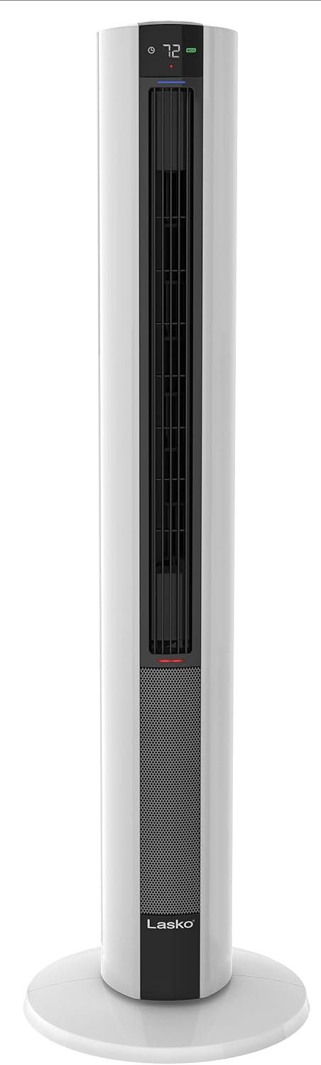 image:imageLasko Oscillating All Season Tower Fan and Space Heater in One for Home with Adjustable Thermostat Overheat Protection 4 Fan Speeds 3 Heat Settings and Remote 42 Inches 1500W White FH500Black White