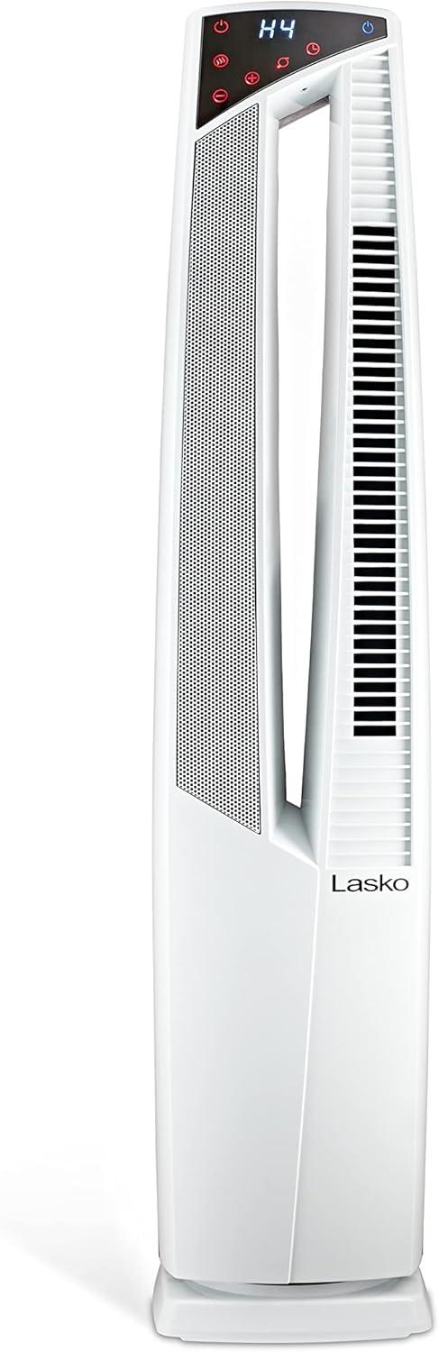 image:imageLasko Oscillating Hybrid Fan and Space Heater for Home All Season High Velocity Hybrid with TipOver Switch Remote Control Timer and Thermostat 375 Inches White 1500W FHV820Heater