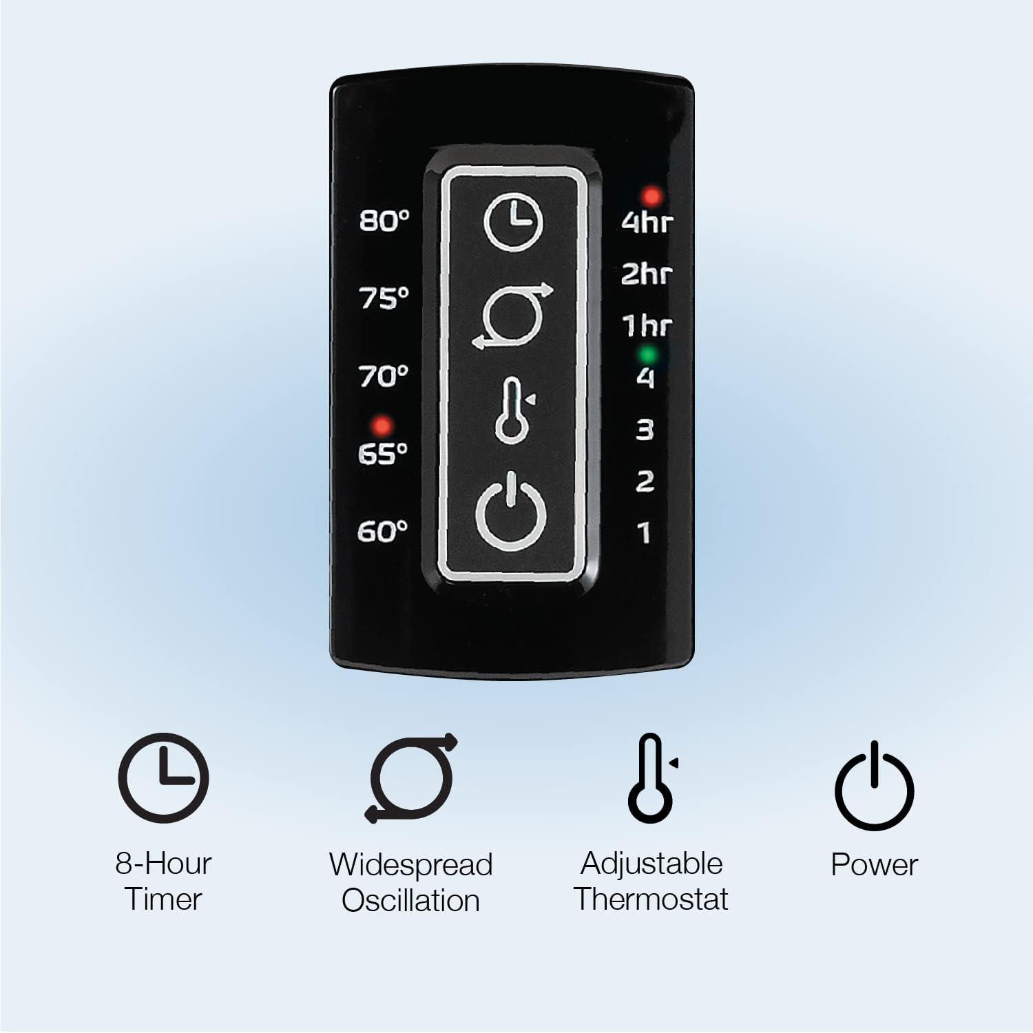 image:imageLasko Oscillating Pedestal Fan Thermostat Adjustable Height Remote Control Timer 4 Speeds for Bedroom Living Room Office amp Dorm 16 Black S16612Black 16612