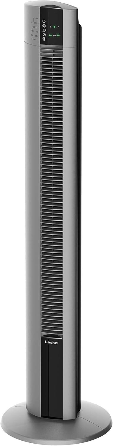 image:imageLasko Oscillating Tower Fan Space Heater Combo with Remote 48 Tower Fan Adjustable Thermostat Timer Night Mode 3 Heats 4 Fan Speeds