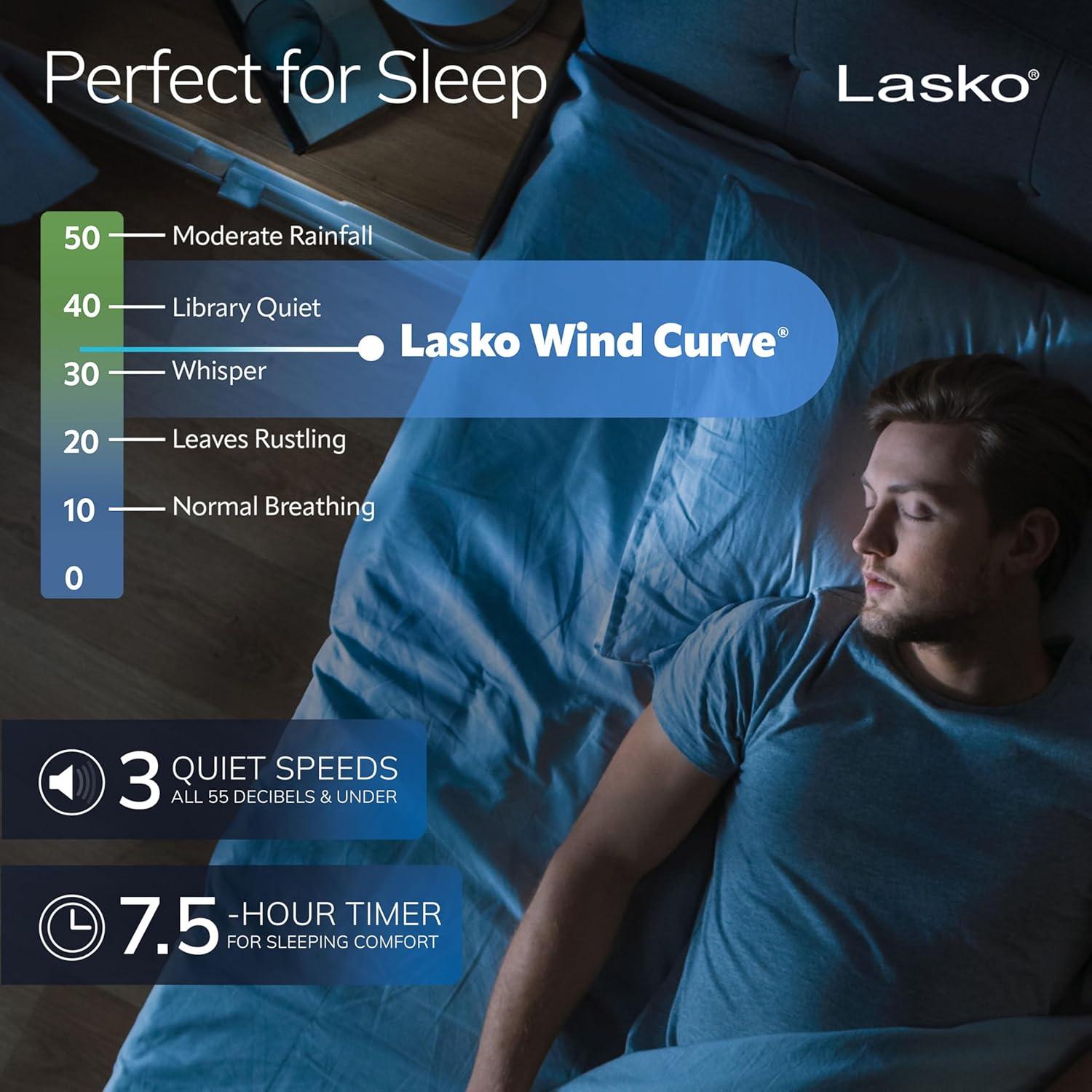 image:imageLasko Oscillating Tower Fan with Remote Quiet Floor Fans for Bedroom 42 Silver T42951woodgrain and grey