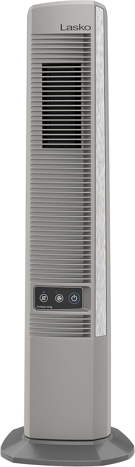 image:imageLasko Outdoor Living Oscillating Tower Fan for Decks Patios and Porches 10 Foot Power Cord 4 Refreshing Speeds 42 Beige YF202Modern
