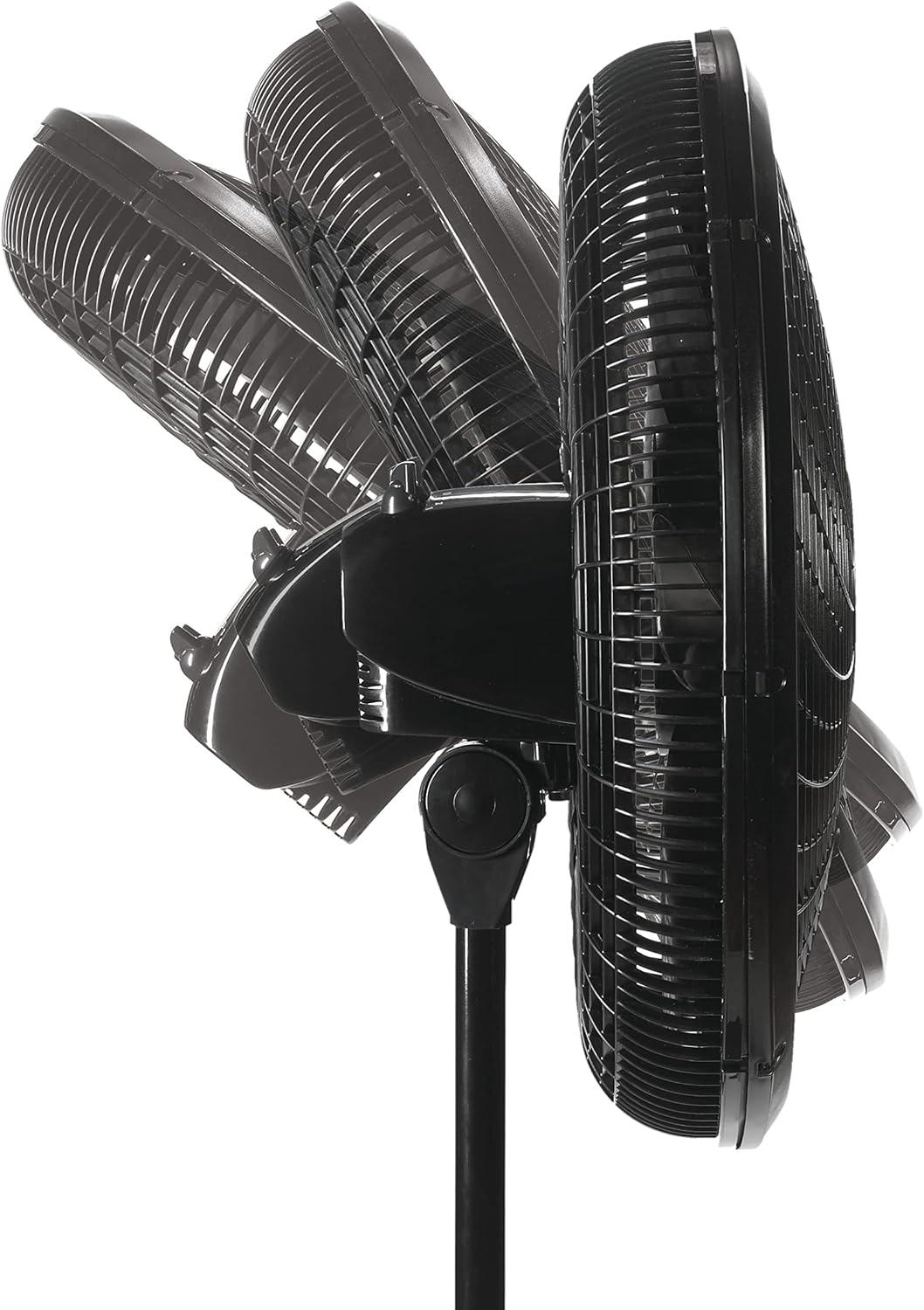 image:imageLasko Pedestal Fan Oscillating Fan for Bedroom with Adjustable Height and 3 Cooling Speeds Portable 18 Black 1827
