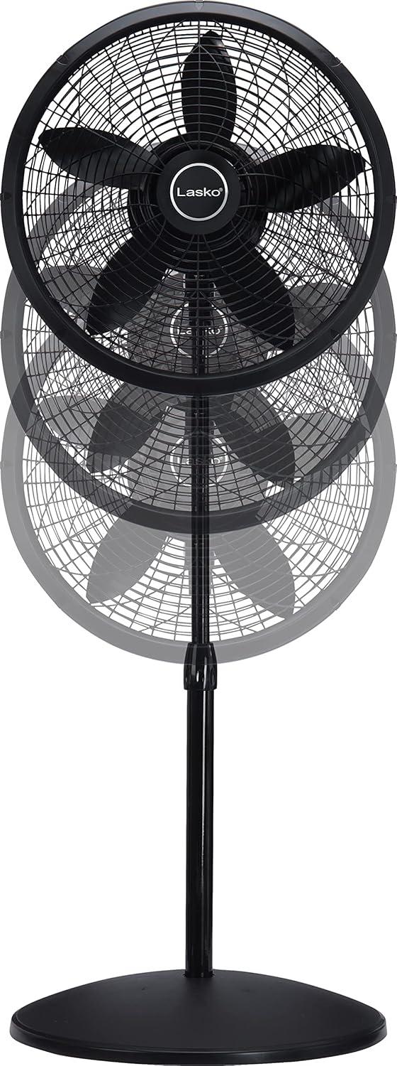 image:imageLasko Pedestal Fan Oscillating Fan for Bedroom with Adjustable Height and 3 Cooling Speeds Portable 18 Black 1827