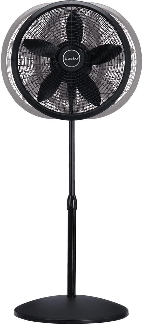 image:imageLasko Pedestal Fan Oscillating Fan for Bedroom with Adjustable Height and 3 Cooling Speeds Portable 18 Black 1827