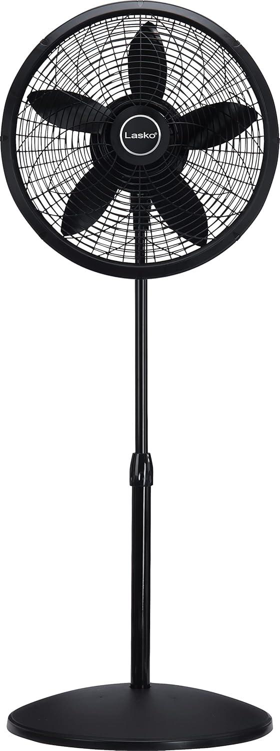 image:imageLasko Pedestal Fan Oscillating Fan for Bedroom with Adjustable Height and 3 Cooling Speeds Portable 18 Black 1827