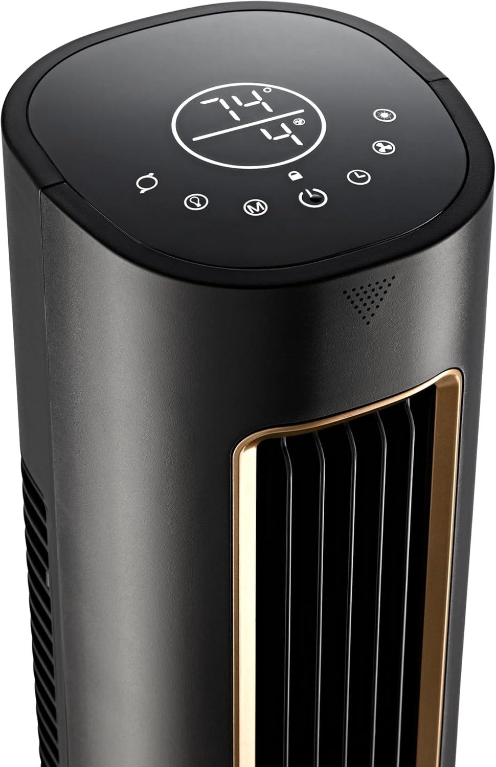 image:imageLasko Pinnacle 40 Tower Fans for Home 32 fts Airflow Quiet 24dB 90 Oscillation Standing Fan for Bedroom with 24 Hour Timer DC Motor Air Filter for Hair amp Dust Night Light Remote DST100