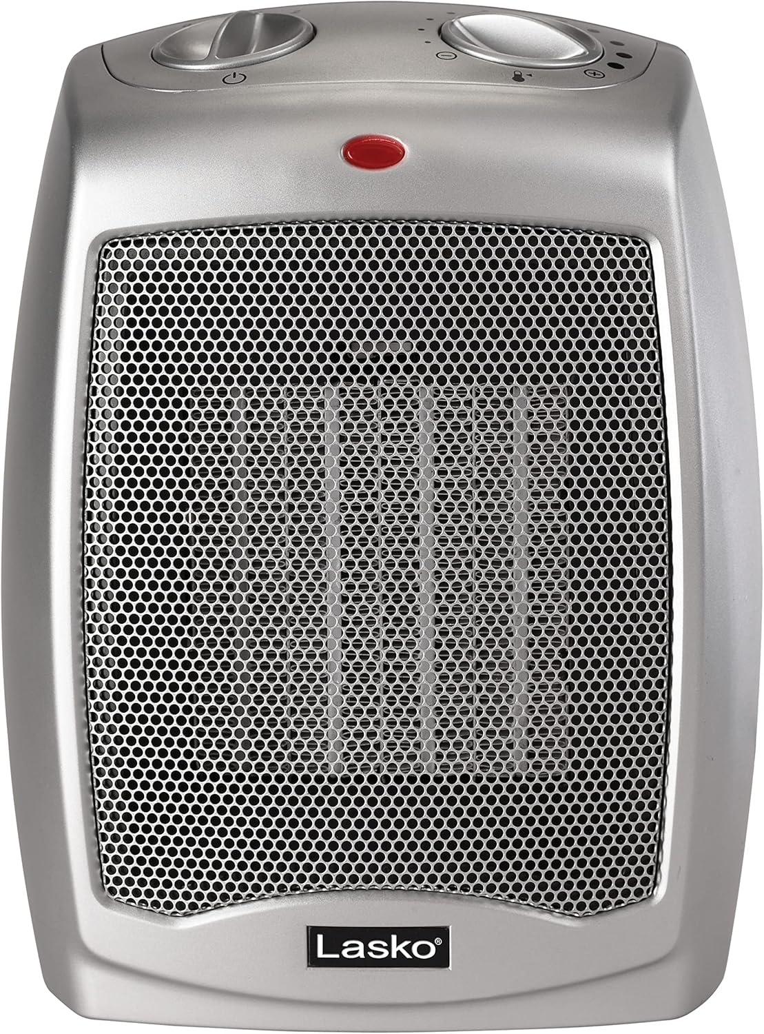 image:imageLasko Portable Indoor Electric Ceramic Space Heater with TipOver Safety Switch Overheat Protection and Thermostat 2 Speeds Safe for Home 92 Inches Dark Gray 1500W 75420192 Inches  NonOscillating