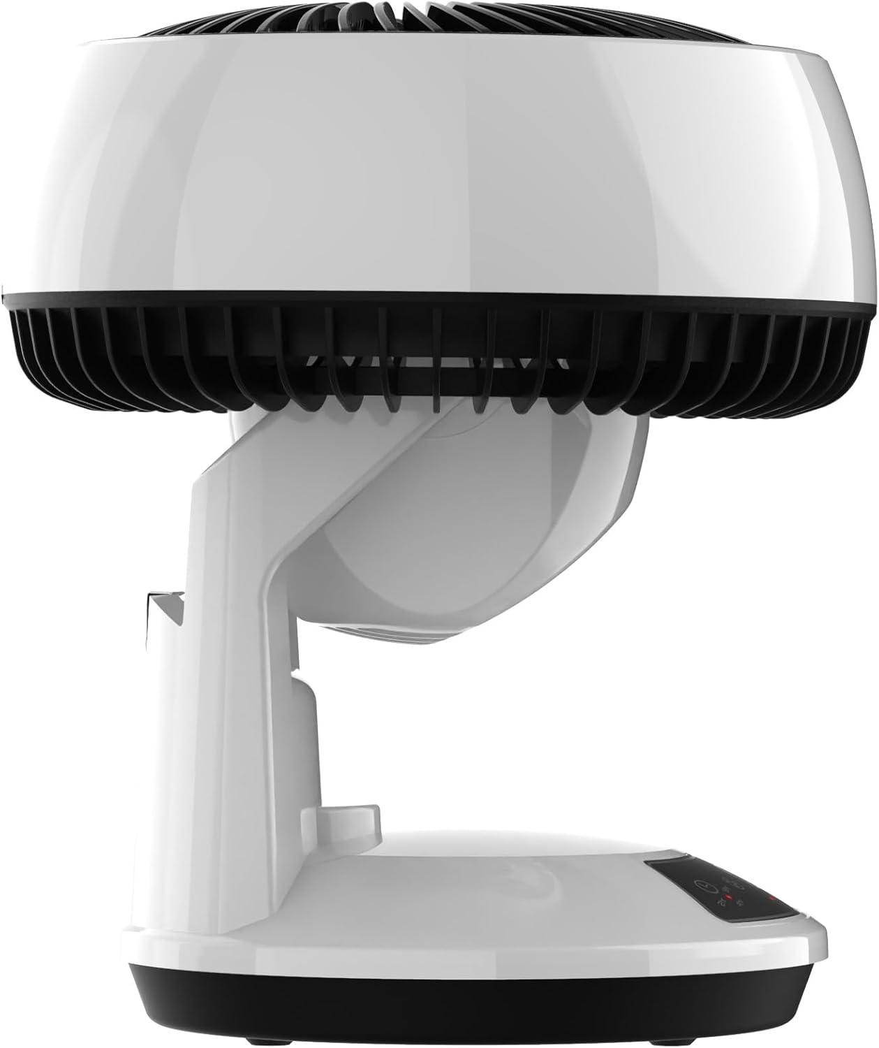image:imageLasko Whirlwind Orbital Motion Air Circulator Table Fan 3 Speeds Timer Dark Mode Remote Control for Small and Medium Sized Rooms White A12557