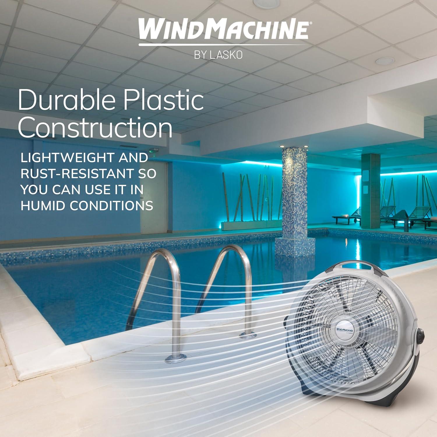 image:imageLasko Wind Machine Fan Air Circulator Fan with 3 Speeds 20 Model 3300 Gray