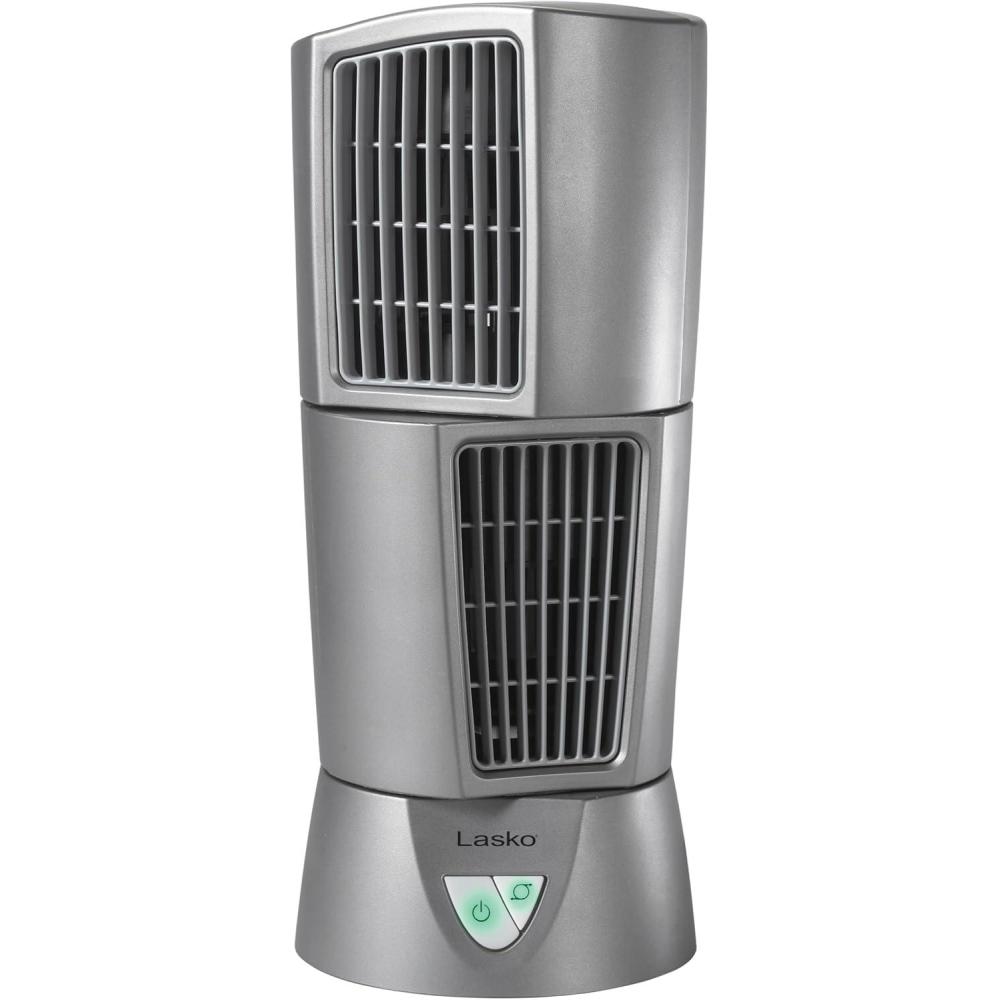 image:imageLasko 12 TwistTop 3Speed Portable Tower Table Fan Widespread Oscillation for Bedroom Office Black 4911Gray