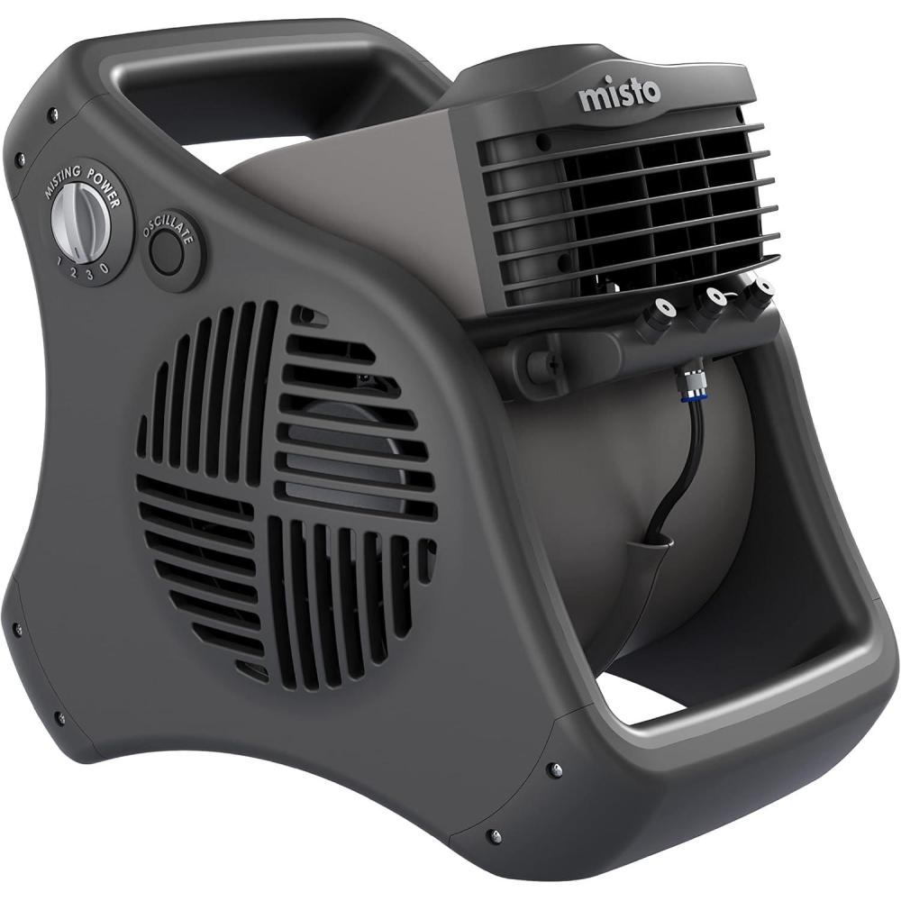 image:imageLasko Misto Outdoor Misting Blower Fan Ideal for Sports Camping Decks amp Patios 3 Speeds 15 Black 7050GrayBlack