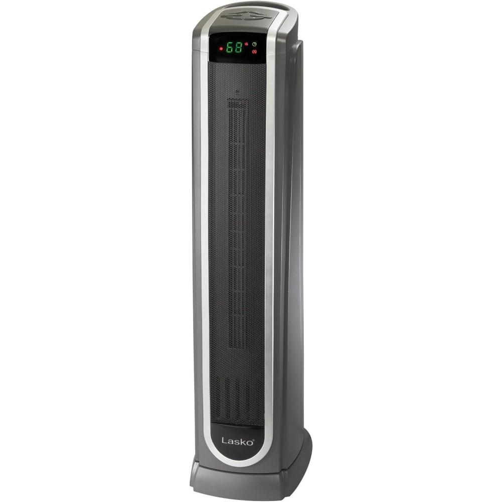 image:imageLasko Oscillating Digital Ceramic Tower Heater for Large Rooms with Adjustable Thermostat Timer and Remote Control 29 Inches 1500W Black 5586Black 5572