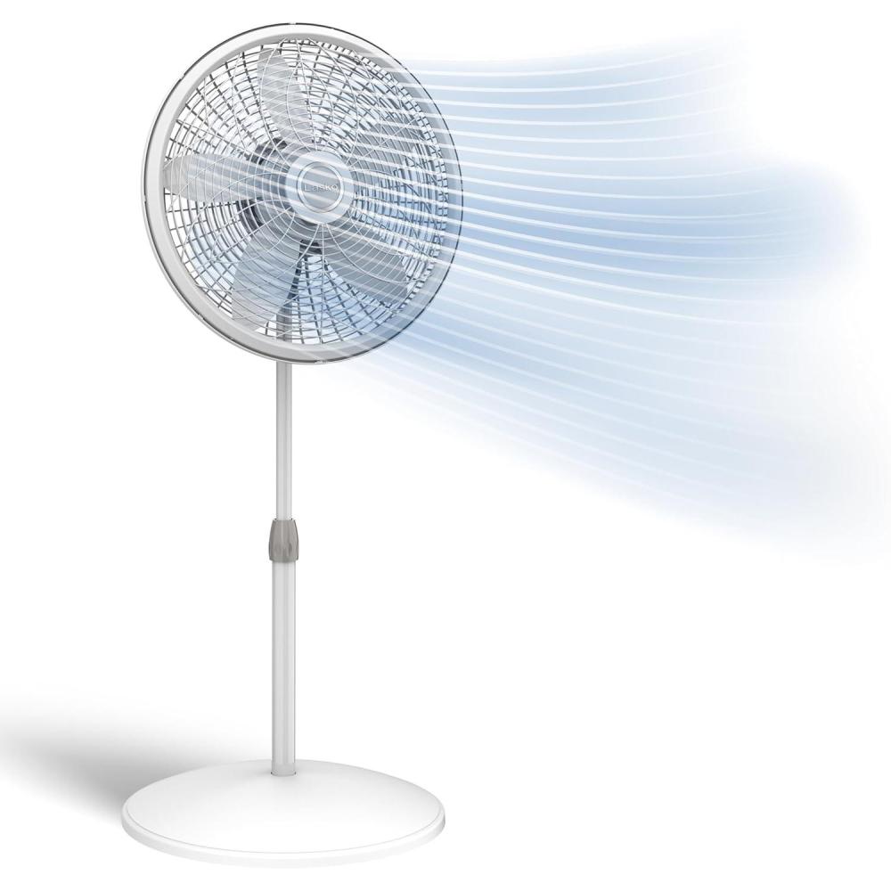 image:imageLasko Oscillating Pedestal Fan  Lasko Fan with Adjustable Height and 3 Cooling Speeds Portable 18 White 1820