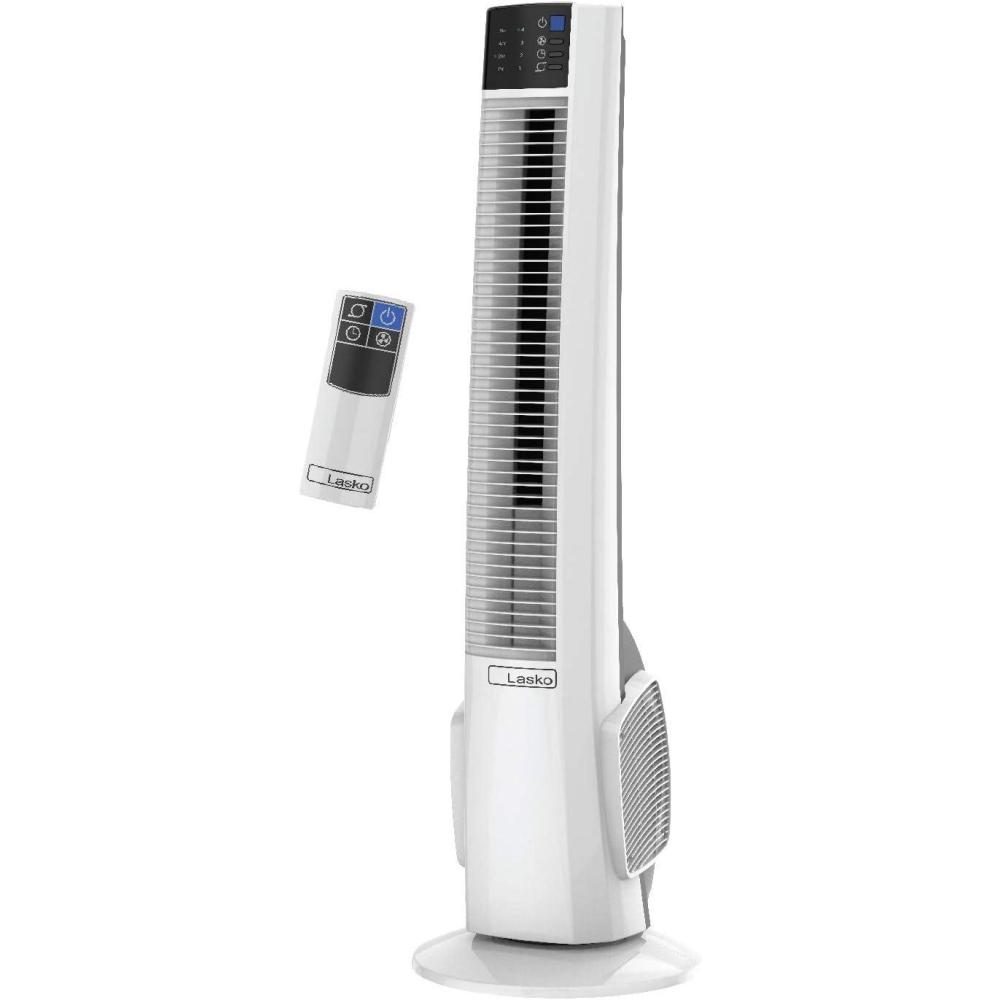 image:imageLasko Oscillating Tower Fan with Remote Control  Tower Fan for Bedroom amp Office 4 Quiet Speeds 38 White T38400Tower Fan