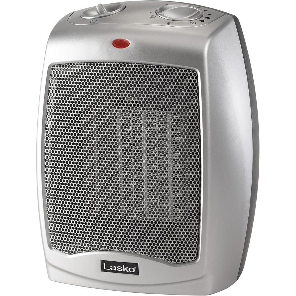 image:imageLasko Portable Indoor Electric Ceramic Space Heater with TipOver Safety Switch Overheat Protection and Thermostat 2 Speeds Safe for Home 92 Inches Dark Gray 1500W 75420192 Inches  NonOscillating