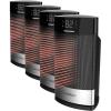 image:imageLasko Ellipse Ceramic Tabletop Heater for Home with TipOver Switch Child Lock Digital Display Thermostat AutoECO Mode Wide Oscillation Remote For Bedroom Office Den 1500W Black CD1295012 Pack of 4