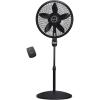 image:imageLasko Oscillating Cyclone Pedestal Fan Adjustable Height Timer Remote Control 3 Speeds for Bedroom Living Room Home Office 18 Black 1843