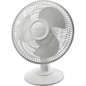 Lasko 12″ Oscillating Table Fan for Home, Offices, Bedrooms, Living Rooms, 3-Speeds, Widespread Oscillation, Tilt-Back Fan Head, Portable, Black, 2017(2012)