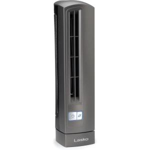 Lasko Air Stik Ulta-Slim Oscillating Desktop Fan, 2 Speeds, for Bedroom, Living Room, Office, 14″, Gray, 4000
