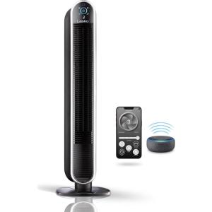 Lasko Aria™ T40733 40″ 5-Speed WiFi Smart Tower Fan with Dark Mode: black