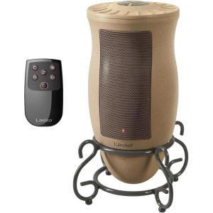 Lasko Oscillating Designer Series Ceramic Space Heater for Home with Adjustable Thermostat, Timer and 2-Speeds, 16 Inches, 1500W, Beige, 6405(Beige)