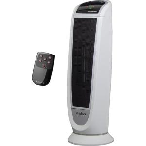 Lasko Oscillating Digital Ceramic Tower Heater for Home with Overheat Protection, Timer and Remote Control, 22.75 Inches, 1500W, White, 5165, Medium(Heater)