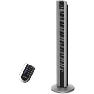 Lasko Tower Fan, Oscillating Performance, Remote Control, Nighttime Setting, Timer, 3 Speeds, High-Velocity Tower Fan, Room Fan for Bedroom or Office, 48″ Gray, T48314(Fan)