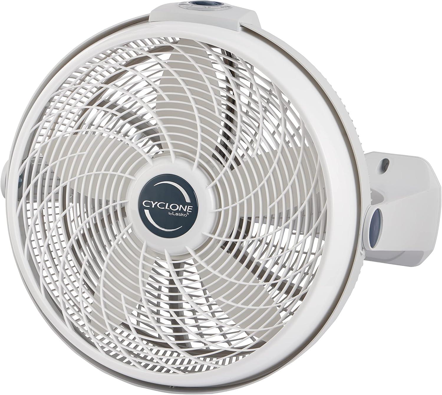 image:imageLasko 3520 20 Inch 3Speed Cyclone Air Circulator Portable FullTilt Pivoting Floor or Wall Mount Fan for Large Rooms and Office White
