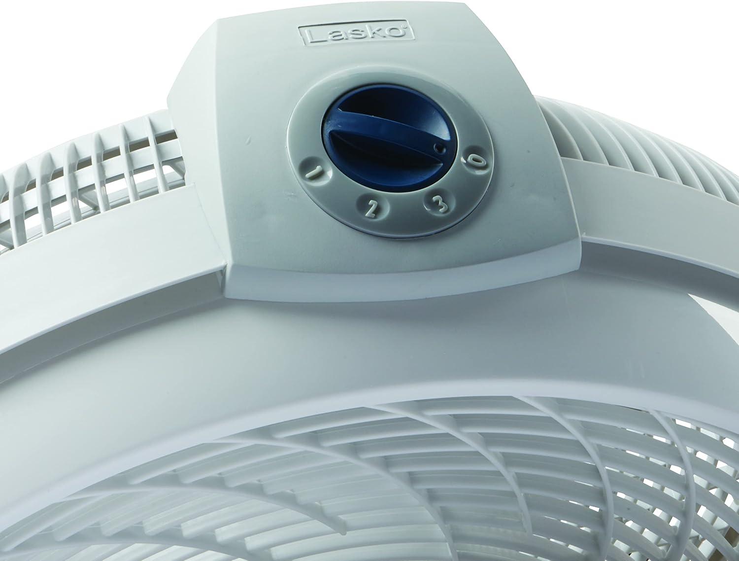 image:imageLasko 3520 20 Inch 3Speed Cyclone Air Circulator Portable FullTilt Pivoting Floor or Wall Mount Fan for Large Rooms and Office White