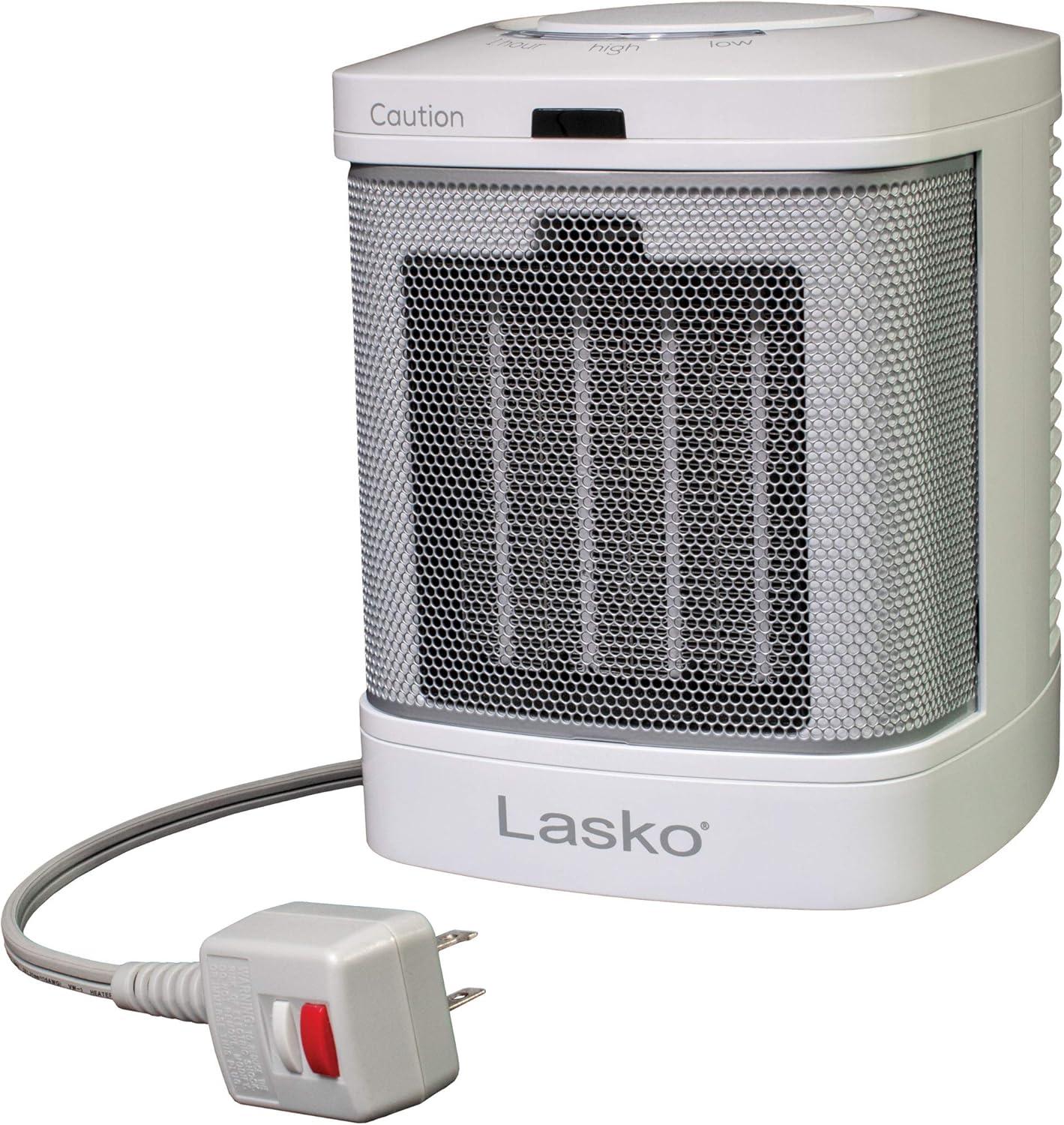 image:imageLasko Oscillating Digital Ceramic Tower Heater 2275 Inches 1500W White 5165 amp CD08200 Small Portable Ceramic Space Heater for Bathroom and Indoor Home Use White 625 x 625 x 765 inches