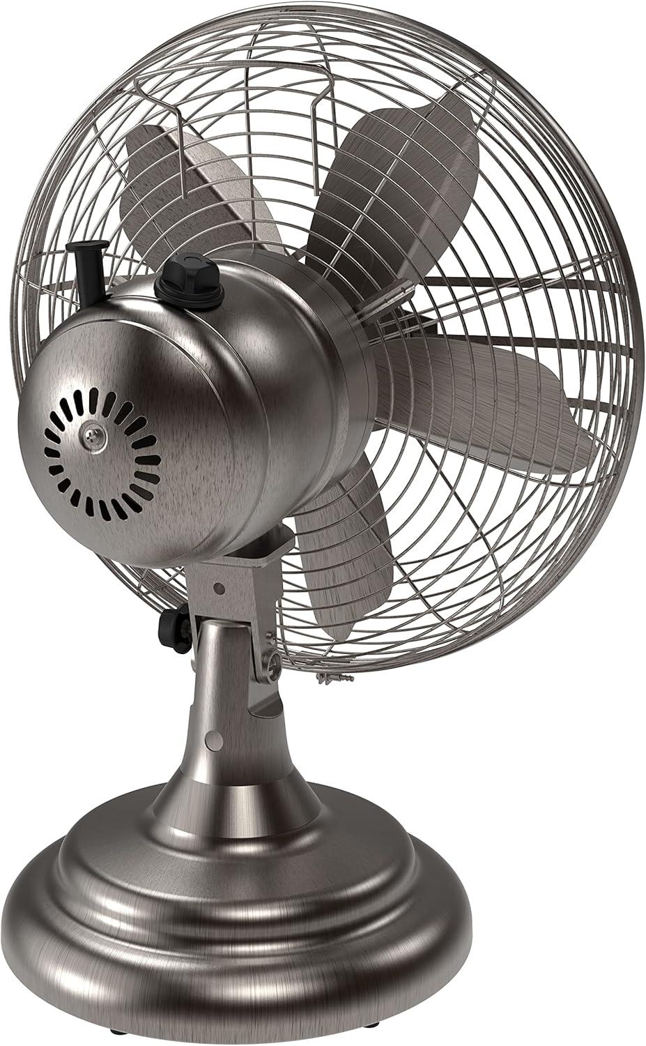 image:imageLasko Oscillating Table Top Fan Portable 3 Quiet Speeds for Bedroom Kitchen and Office 17 Bronze R12210Electric Fan