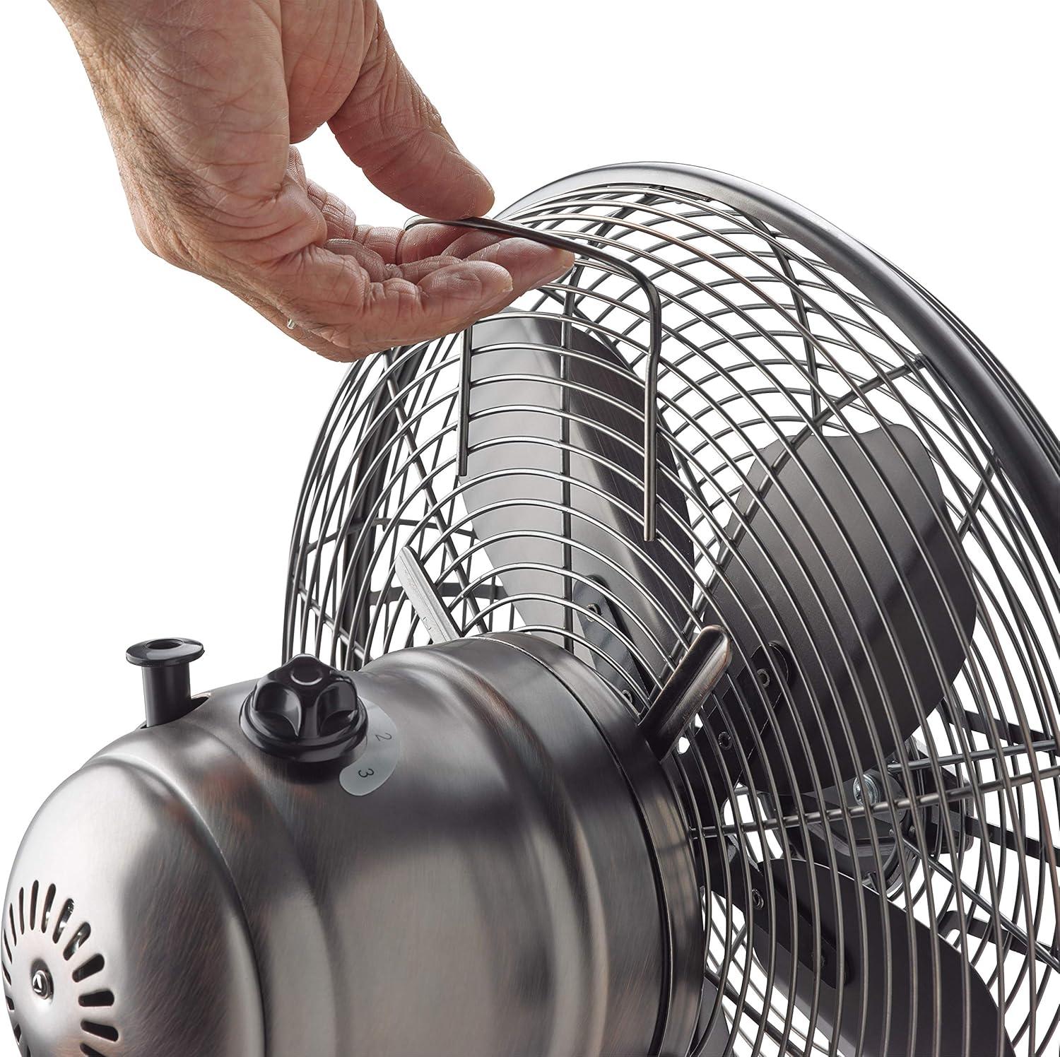 image:imageLasko Oscillating Table Top Fan Portable 3 Quiet Speeds for Bedroom Kitchen and Office 17 Bronze R12210Electric Fan