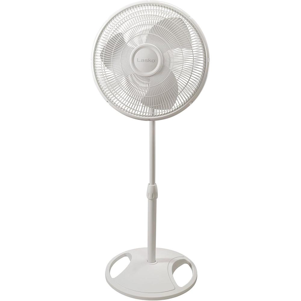 image:imageLasko 2520 16 Inch 3Speed Quiet Adjustable Tilting WideArea Oscillating Standing Pedestal Fan for Bedroom Kitchen Home and Office White