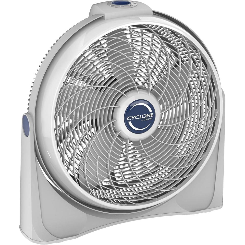 image:imageLasko 3520 20 Inch 3Speed Cyclone Air Circulator Portable FullTilt Pivoting Floor or Wall Mount Fan for Large Rooms and Office White