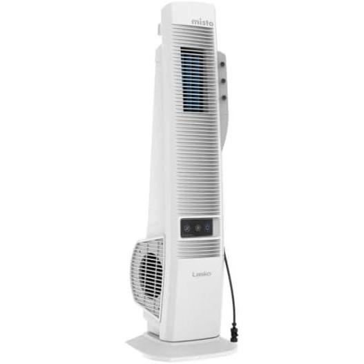 image:imageLasko Misto Outdoor Misting Tower Fan 4Speeds Internal Oscillation for Decks Patios and Porches Black YF321 Large