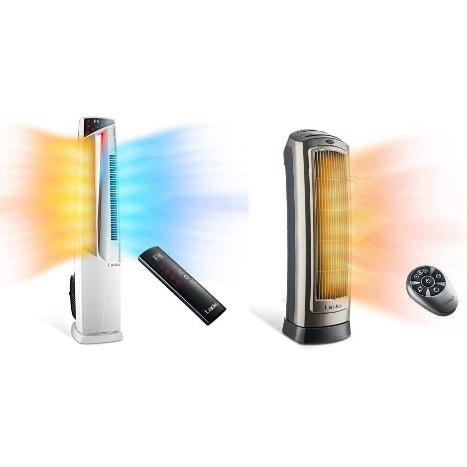 image:imageLasko Oscillating Hybrid Fan and Space Heater Bundle Lasko Ceramic Tower Heater
