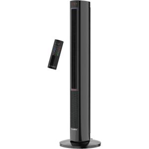 Lasko 1500W Oscillating All Season Tower Fan and Space Heater w/4 Quiet Fan Speeds, 3 Heat Settings, Auto-off Timer, & Remote for Home & Office, Black(Black)