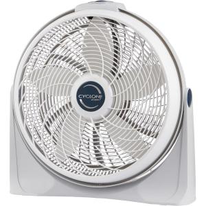 Lasko 20 Inches 3 Speed Cyclone Air Circulator Portable Full Tilt Floor or Wall Mount Pivoting Fan for Large Rooms and Office, White(Standard Packaging)